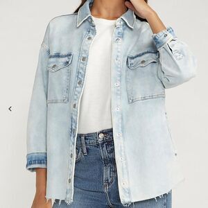 Silver Jeans Co. Women's Denim Jacket (Shacket), Medium, Washed Blue, NWT